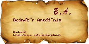 Bodnár Antónia névjegykártya